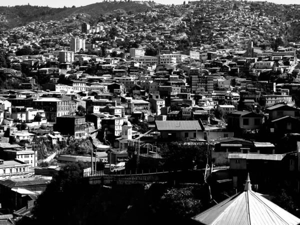 Valparaíso Chile 2020 Hermosa Fotografía Los Rascacielos Industria Portuaria Ciudad — Foto de Stock