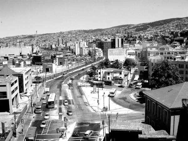 Valparaiso Chili 2020 Belle Photographie Des Gratte Ciel Industrie Portuaire — Photo