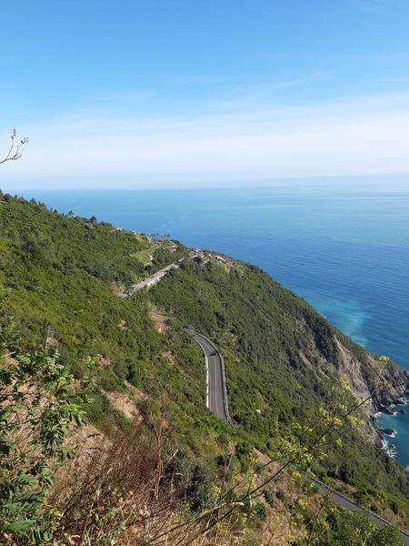 Cinque Terre Italia 2020 Hermoso Paisaje Pueblo Pesquero Costero Vista — Foto de Stock