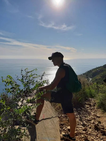 Cinque Terre Ιταλία 2020 Όμορφο Τοπίο Ένα Παραθαλάσσιο Ψαροχώρι Καταπληκτική — Φωτογραφία Αρχείου