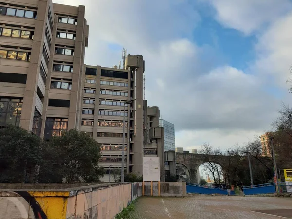 Gênova Itália Janeiro 2021 Construção Moderna Centro Cidade Gênova Belos — Fotografia de Stock