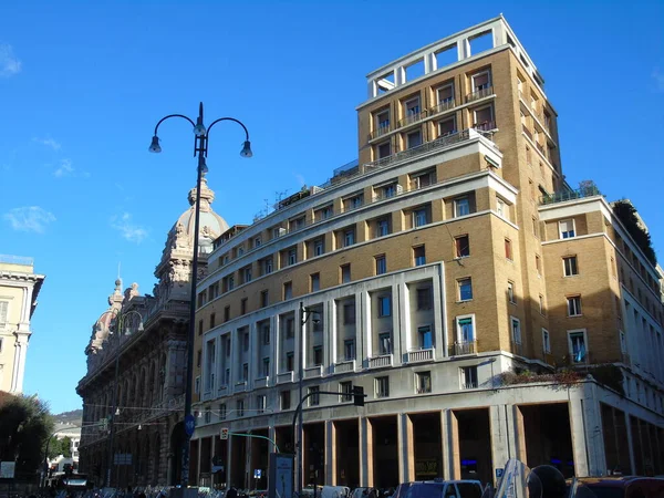 Genova Italië Januari 2021 Moderne Bouw Het Centrum Van Genova — Stockfoto