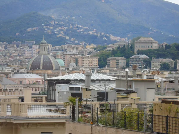 Genova Italia Aprile 2021 Costruzione Moderna Nel Centro Genova Bellissimi — Foto Stock