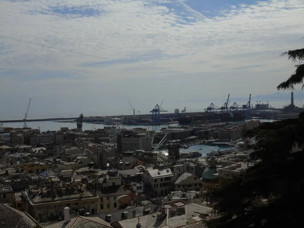 Gênes Italie Mai 2021 Vue Panoramique Port Gênes Italie Vue — Photo