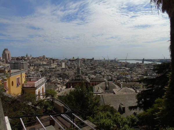 Gênova Itália Maio 2021 Vista Panorâmica Porto Gênova Itália Vista — Fotografia de Stock