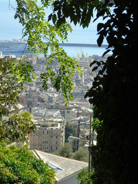 Genova Italia Maggio 2021 Veduta Panoramica Del Porto Genova Vista — Foto Stock