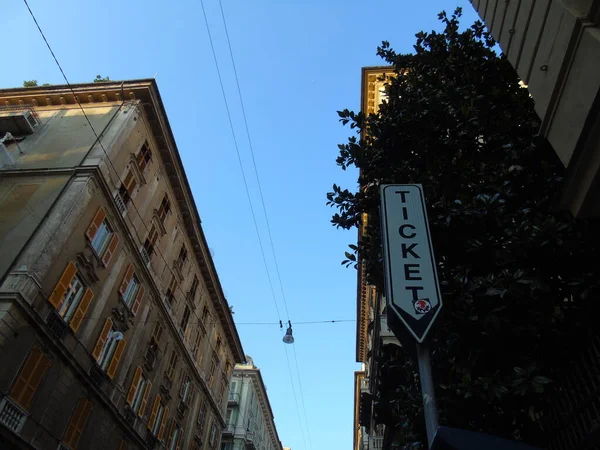 Genova Itália Julho 2021 Antique Pedra Tijolo Castelo Casa Janela — Fotografia de Stock