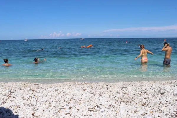 Capo Bianco Elba Italien August 2021 Panoramablick Vom Berühmtesten Strand — Stockfoto