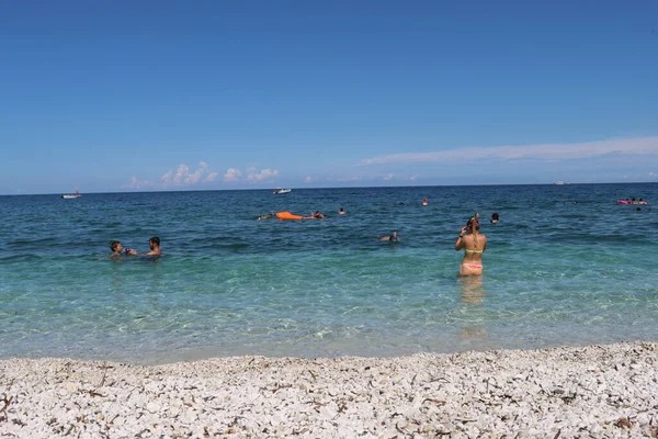 Capo Bianco Elba Italia Agosto 2021 Vista Panorámica Desde Playa — Foto de Stock