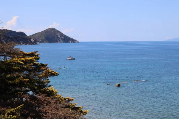 Capo Bianco Elba Italia Agosto 2021 Vista Panorámica Desde Playa —  Fotos de Stock