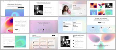 Web sitesi tasarımı, sunumlar, portföy için vektör şablonları. Sunum slaytları, broşürler, broşürler, yıllık raporlar için şablonlar. Parlak renkli hücre şekilli tıbbi tasarım..