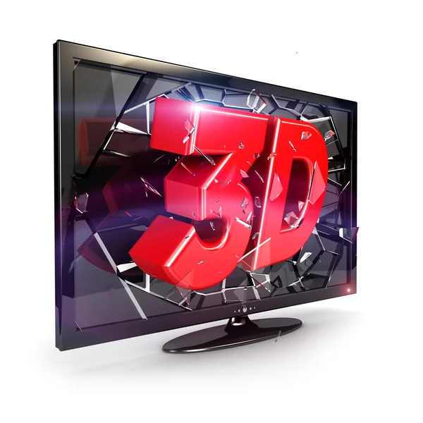 TELEVISIÓN 3D — Foto de Stock