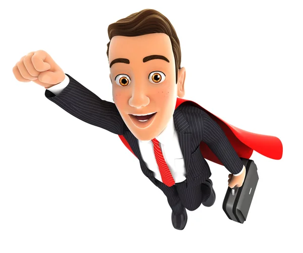 3d businessman superhero — Stock Photo, Image