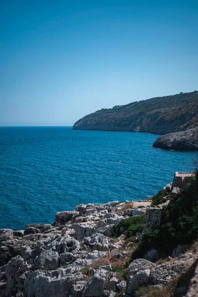 Fantastica Vista Sul Favoloso Mare Della Puglia — Foto Stock