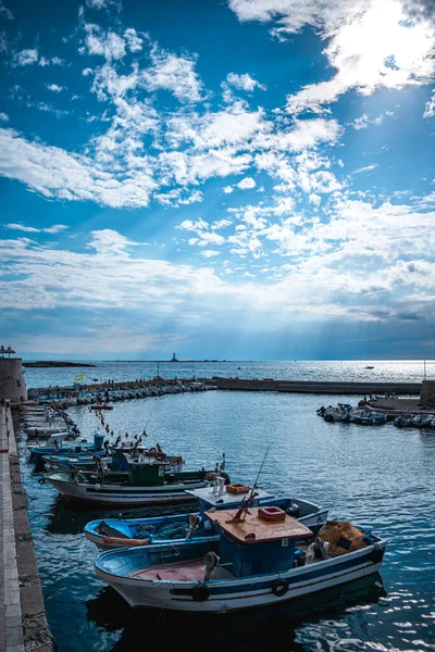 Fantastisk Utsikt Över Gallipoli Hamn Apulien — Stockfoto