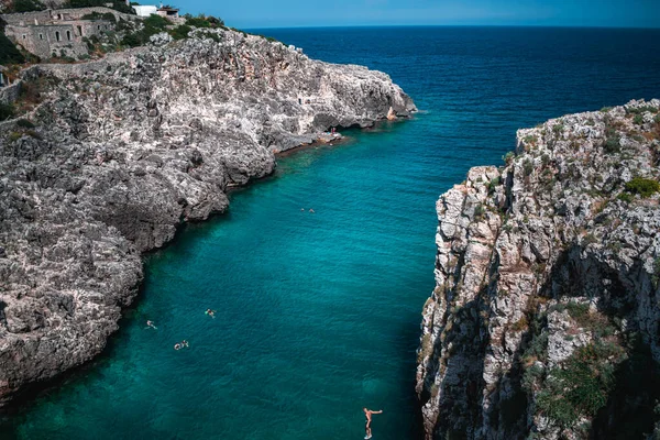 Vista Fantástica Sobre Ciolo Mar Puglia —  Fotos de Stock