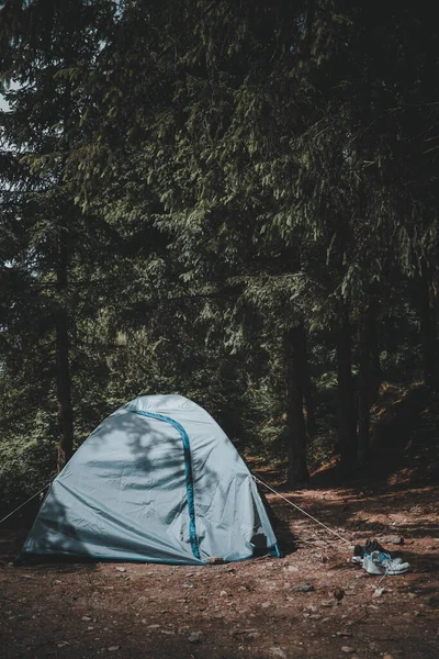 Une Journée Camping Fantastique Dans Une Tente — Photo