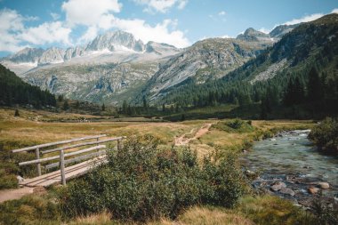 MALGA BISSINA Gölü ve Val di Fumo üzerinde harika bir manzara.