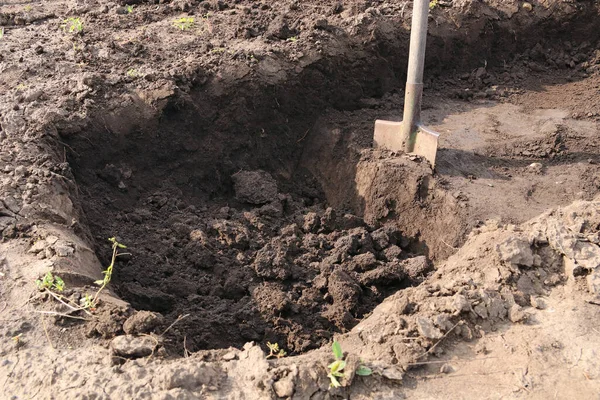 Digging Pit Pit Ground Shovel Pit — Stock Photo, Image