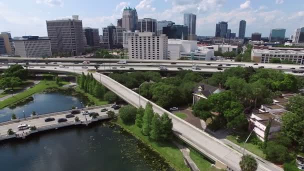 Vue aérienne du centre-ville d'Orlando, Floride — Video