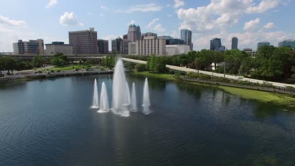 Aerial of downtown Orlando, Florida — Stock Video