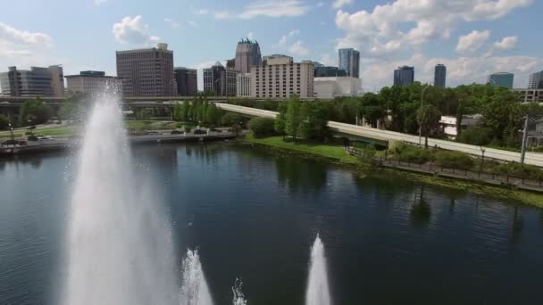 Aerial of downtown Orlando, Florida — Stock Video