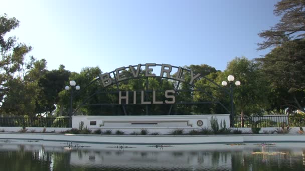 Znamení Beverly Hills — Stock video