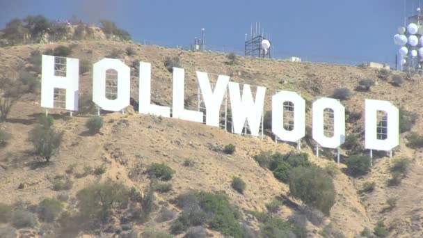 Знак Голливуда — стоковое видео