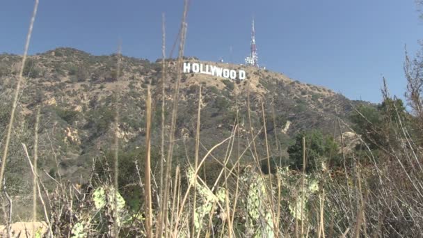 Hollywood-Zeichen — Stockvideo