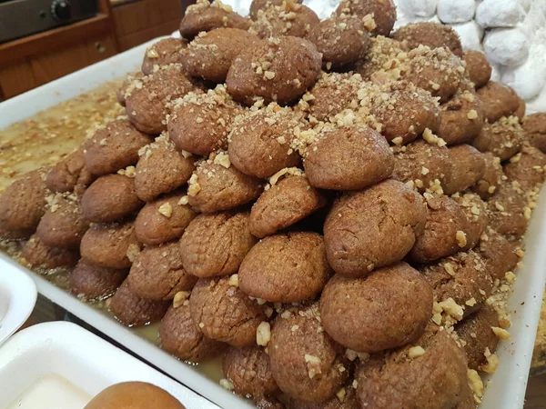 Doce Chamado Melomakarona Grécia Para Temporada Xmas — Fotografia de Stock