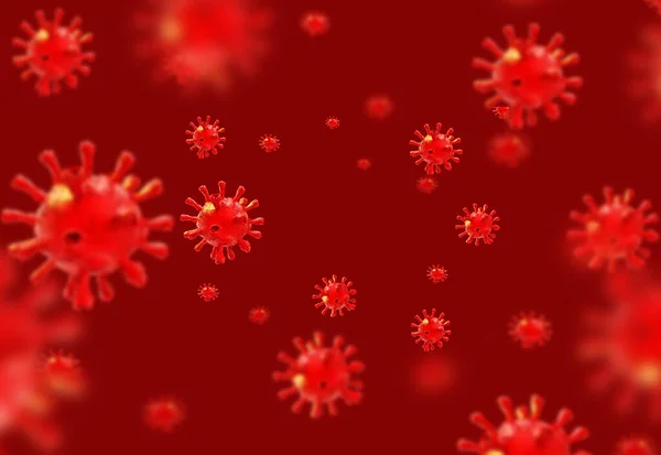 Virus Covid Covid Virus Coronavirus Red Xmas Celesbrmas Background Rendering — 스톡 사진