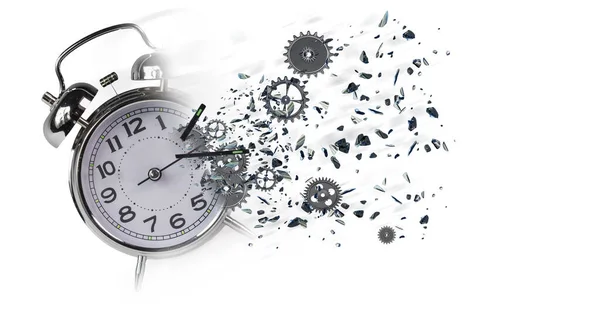 End Time Life Destruction Bad Feeling Psychology Clock Gears Parts — Stock Photo, Image