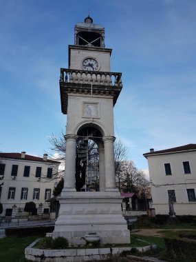 Yunanistan 'da kış öğleden sonra ioannina şehrinde saat