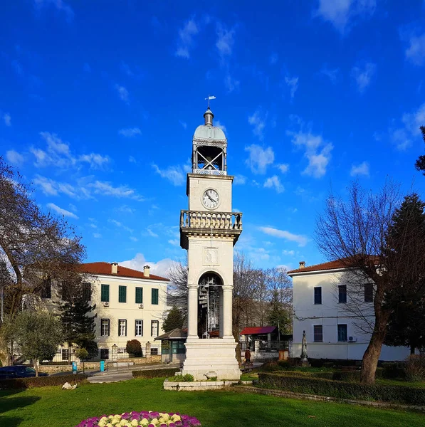 Klocka Ioannina Stad Vintern Eftermiddag Grekland — Stockfoto