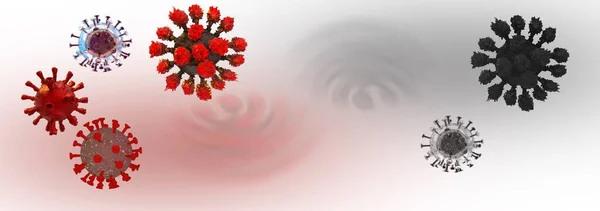 Covid Virus Mutation Covid Coronavirus Background Previous Rendering — 스톡 사진