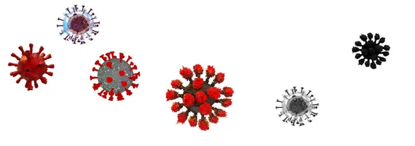 Covid Virus Mutation Covid Coronavirus Background Pandemic Rendering — Stock Photo, Image