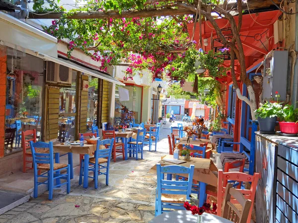 Preveza Steegjes Tavernes Winkels Stad Zomer Middag Griekenland — Stockfoto