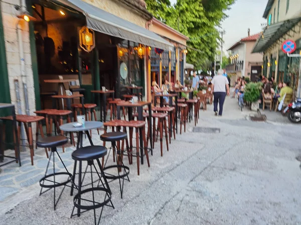 Ioannina Città Sera Grecia Caffetteria Locale Primavera — Foto Stock