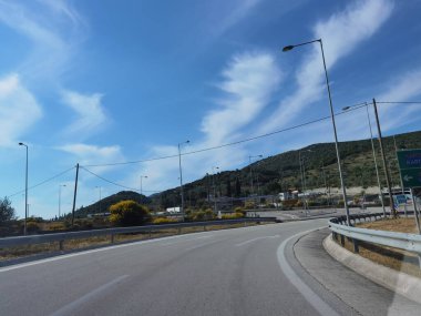 Egnatia otobanındaki tünel Yunan ışıkları hız bulanıklığı, ulaşım araçları