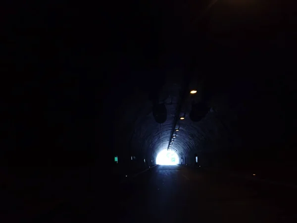 Tunnel Egnatia Autoroute Grèce Lumières Vitesse Flou Transports Arrière Plan — Photo