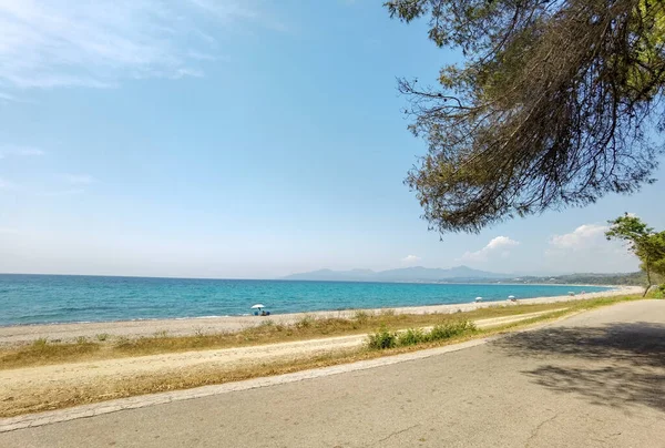 Mitikas Playa Complejo Turístico Mar Pinos Verano Preveza Perfección Grecia — Foto de Stock