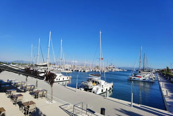 Editorial Preveza Port Griechenland Juli 2021 Schiffe Hafen Hafen Von — Stockfoto