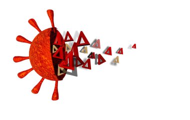 covid delta değişkeni isyan Hindistan izole Coronavirus covid-19 coronavirus - 3D görüntüleme