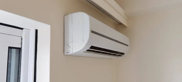 Air Condition Air Condition Στο Εσωτερικό Του Σπιτιού Ενεργό Close — Φωτογραφία Αρχείου