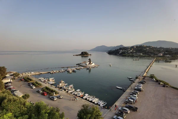 Corfu Kerkyra Pontinonisi Resort Turístico Ilha Grécia Temporada Verão — Fotografia de Stock