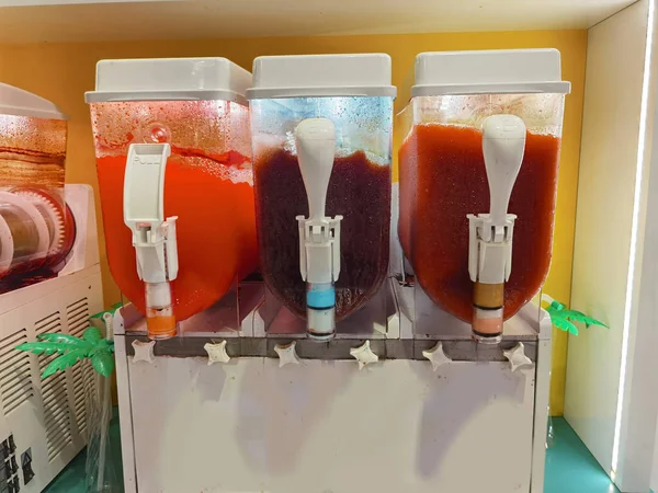 Granita Préparation Boissons Gazeuses Dans Une Boutique Saison Estivale — Photo