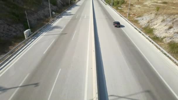 Straße Autobahn Straße Egnatia Griechenland Dodoni Dorf Von Oben Gesehen — Stockvideo