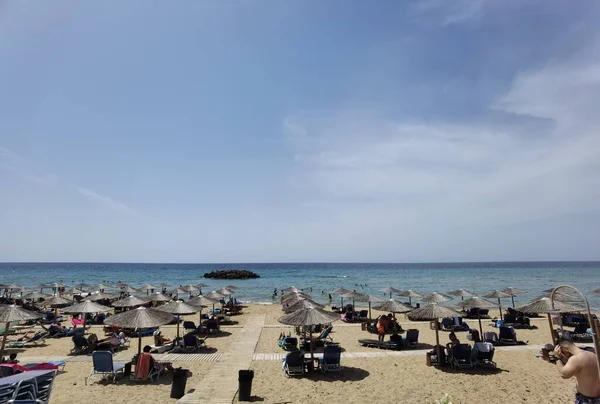 Edytoria Chalicounas Beach Grecja Serca 2021 Halikounas Beach Corfu Island — Zdjęcie stockowe