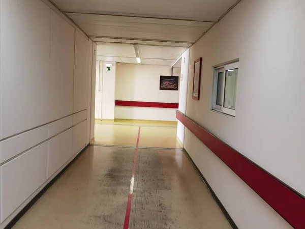 Corridoio Ospedaliero Medern Sedia Rotelle Letto Chirurgico Salute Moderna — Foto Stock