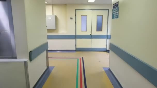 Hospital Corridor Empty Health Medical Background — Stock Video